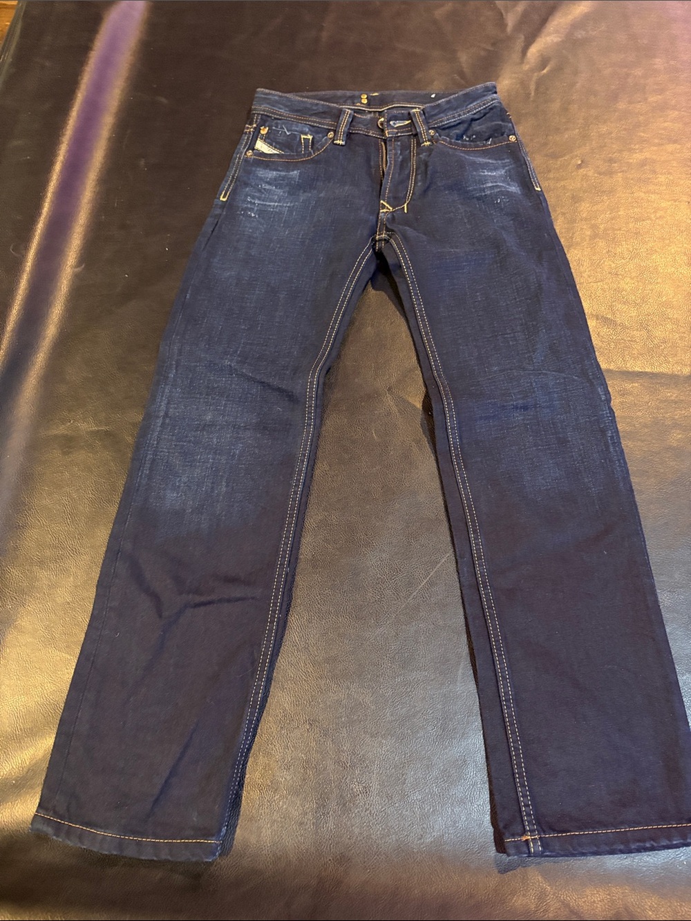 Diesel Men’s Straight Jeans in Dark Blue